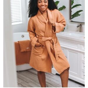 Cozy Sand Cloud Waffle Knit Robe